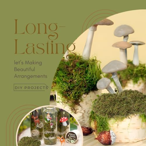 USMOLA Artificial Moss 8 Oz Green Moss for Decor