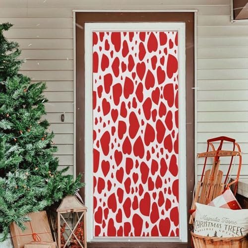 Susiyo Red Heart Halloween Door Cover Decor