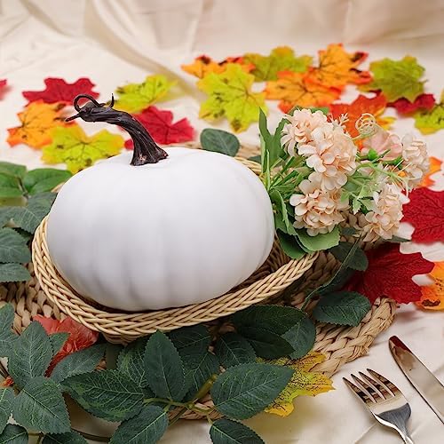 Gresorth 55 Inch Artificial White Pumpkin Decor