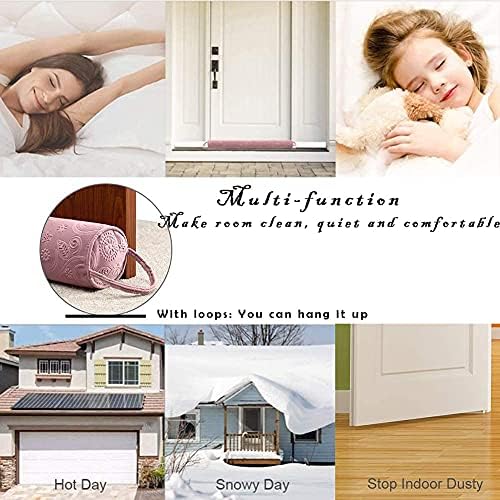 DreamQuil Weighted Door Draft Stopper 36 Inch Pink