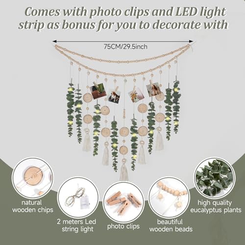 Giauma Artificial Eucalyptus Wall Garland Sage Green Boho Decor