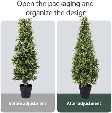 3FT Artificial Boxwood Topiary Tree 2 Pack