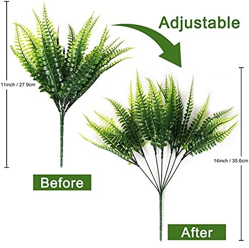 Coreland Artificial Boston Fern Plants 20Packs UV Resistant