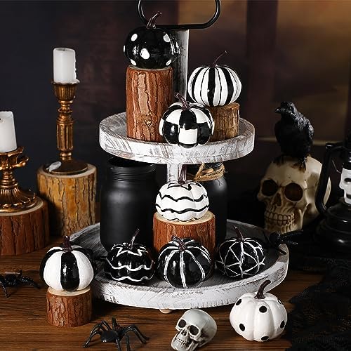 Leinuosen 9 Pcs Halloween Mini Pumpkin Decorations