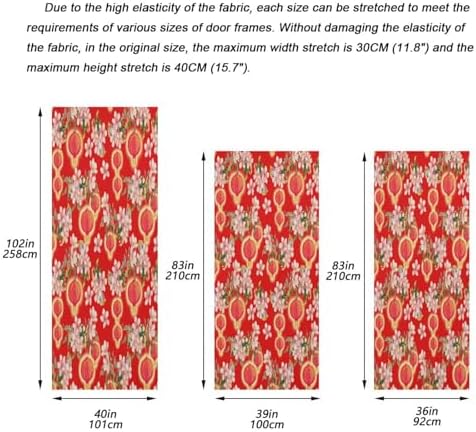 Susiyo Plum Blossom Christmas Door Cover 32x79 in