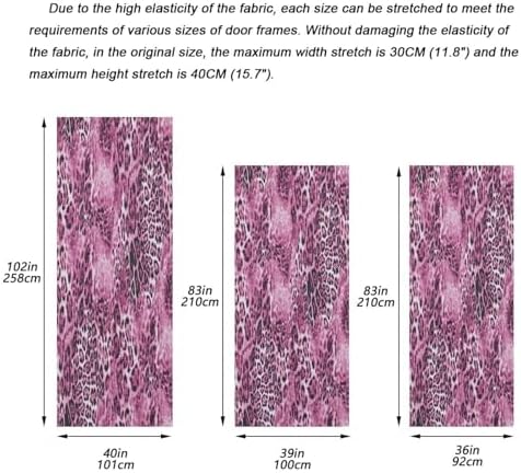 Susiyo Pink Animal Leopard Draft Stopper Door Cover