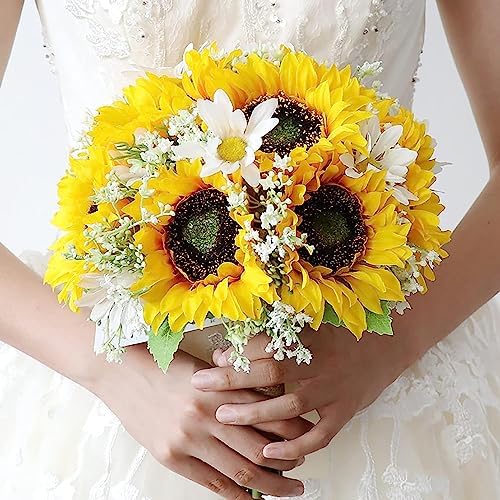 12PCS Artificial Sunflowers Silk Flower Wedding Decorations