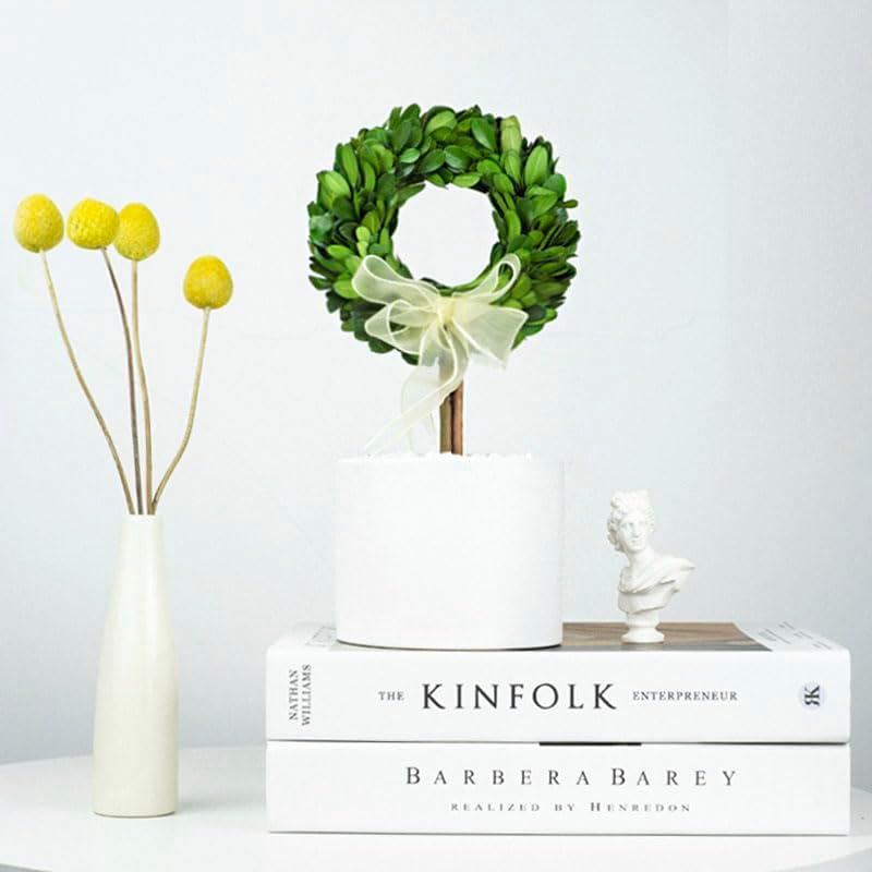Forever Green Boxwood Wreath Topiary 10 Inch