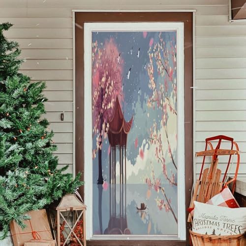 Susiyo Wonderland Halloween Door Cover Stretch Fabric 32x79 in