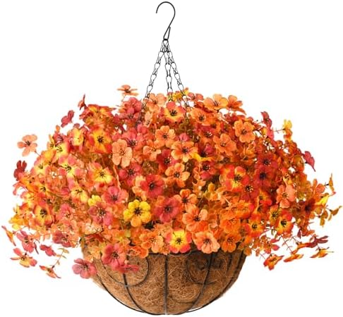 Hommyea Artificial Fall Flowers 12 Bundles 4 Colors