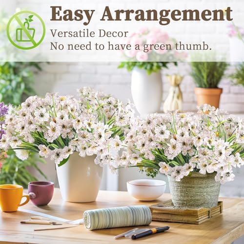 24 Bundle Artificial Flowers for Home Garden Decor