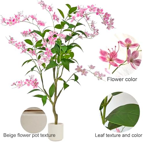 Niwellveb Artificial Jasmine Tree 4FT Indoor Decor