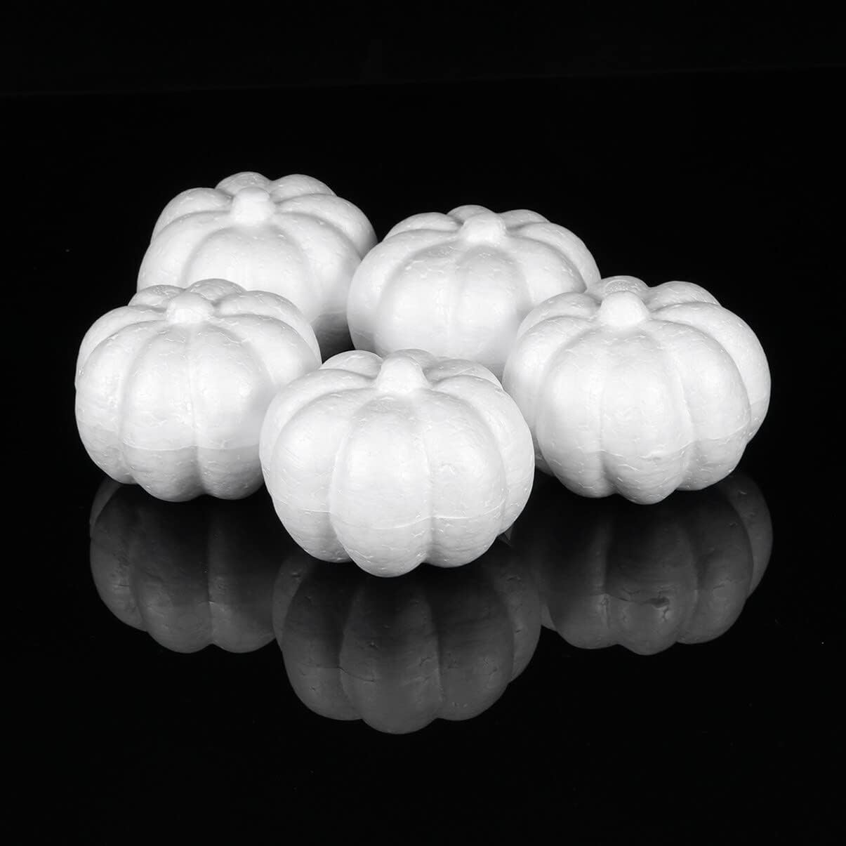 5pcs Rustic Artificial Foam Pumpkins for Halloween Fall Decor