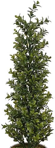 House of Silk Flowers Artificial 22-inch Boxwood Topiary in Ceramic Pot