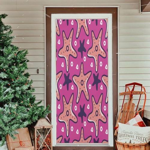 Susiyo Big Starfish Halloween Door Cover 32x79 in
