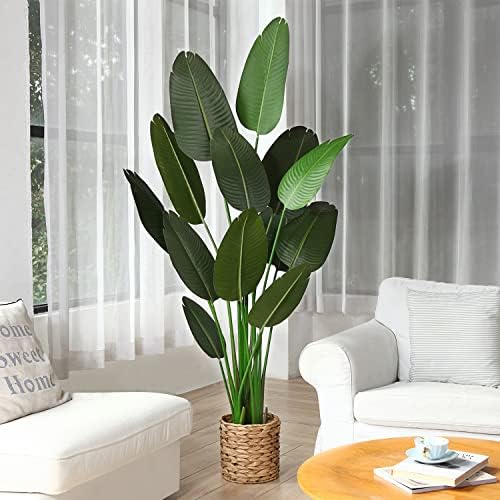Fopamtri 6 Ft Artificial Bird of Paradise Tree with 13 Trunks