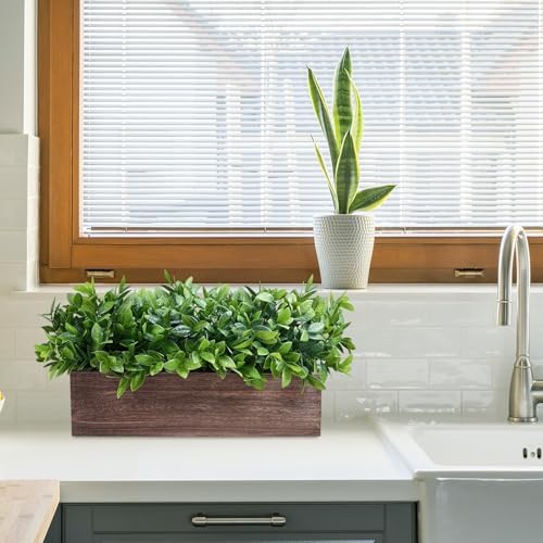 Winlyn 14 Inch Artificial Boxwood Plant Decor