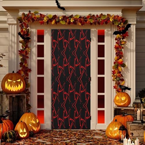 Susiyo Red Line Segment Halloween Door Cover