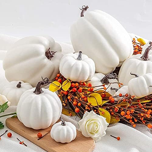 ROTORS Artificial Pumpkins Fall Decorations 12pcs