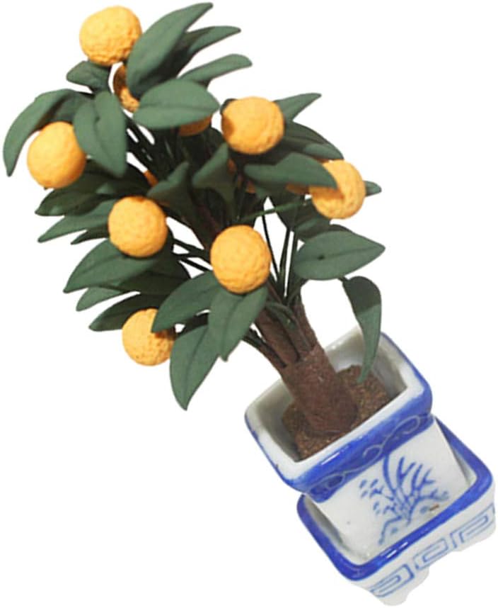 EXCEART Mini Orange Tree Potted Plant Decoration
