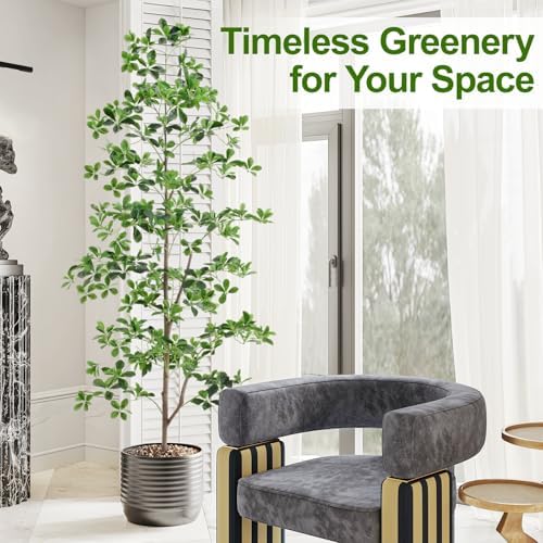 7ft Tall Artificial Black Olive Tree with 1260 Lifelike Leaves