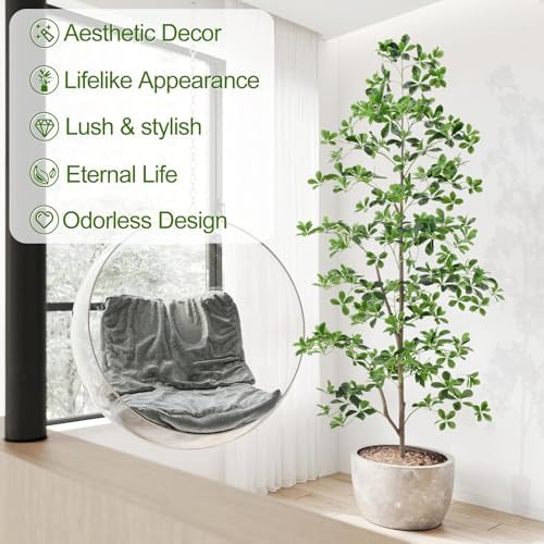 7ft Tall Artificial Black Olive Tree with 1260 Lifelike Leaves