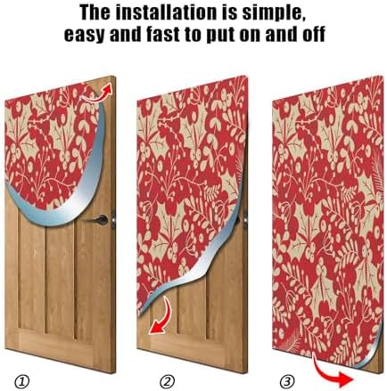 Susiyo Holly Leaves Berries Halloween Door Cover