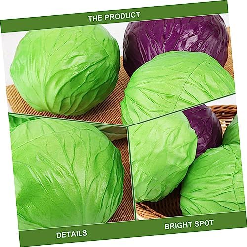 Ciieeo 2pcs Lifelike Artificial Cabbage Plant for Home Decoration