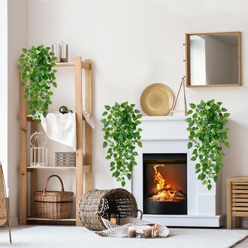 Sggvecsy 4 Pc Artificial Hanging Ivy Plants No Baskets
