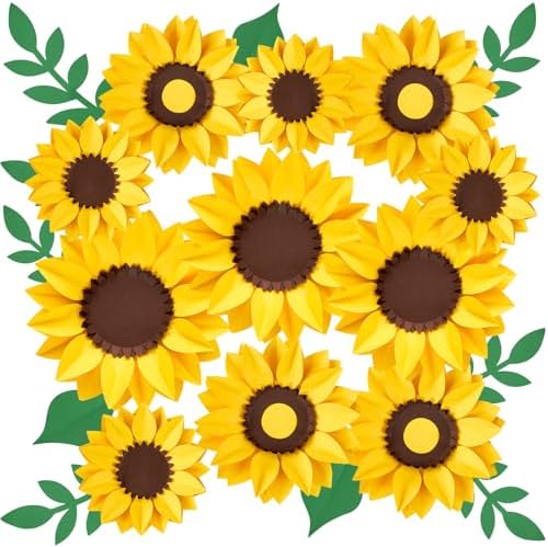 PATTEPOINT 11PCS 3D Paper Flowers Wall Decorations