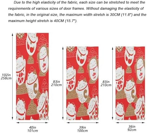 Cats Maneki Neko Halloween Door Cover 32x79 in