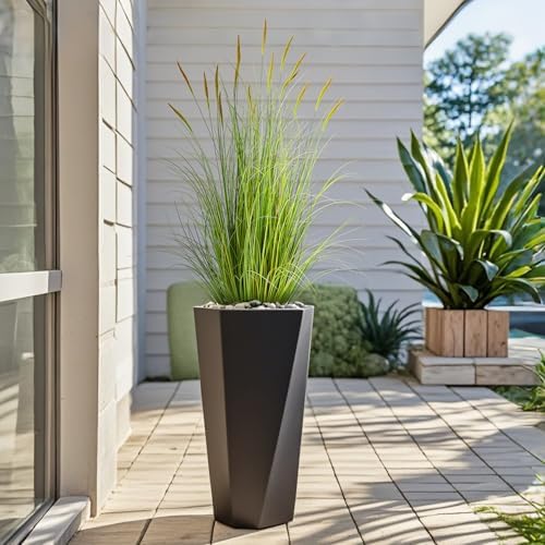 KOL Artificial Cattail Reed Grass Plants 3ft 2 Pack