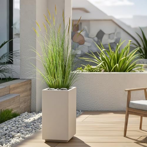 KOL Artificial Cattail Reed Grass Plants 3ft 2 Pack