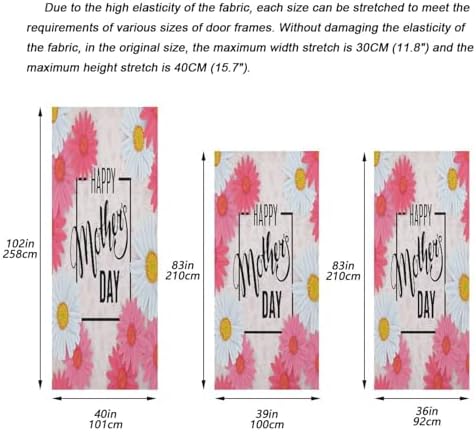 Susiyo Stretch Flowers Door Cover for Mothers Day