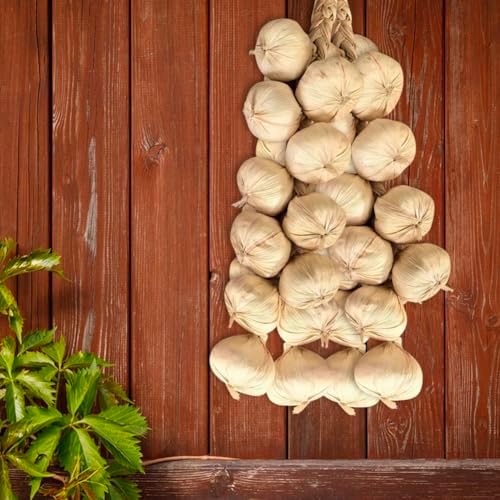 4 Strings Artificial Garlic Hanging Decoration Props