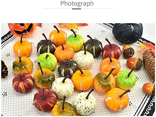 30Pcs Artificial Mini Pumpkins for Halloween Decor