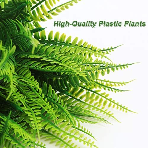 Coreland Artificial Boston Fern Plants 20Packs UV Resistant
