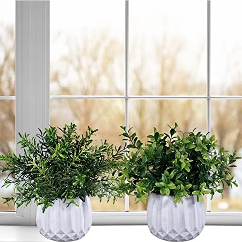 Winlyn 3 Pcs Artificial Potted Plants Set