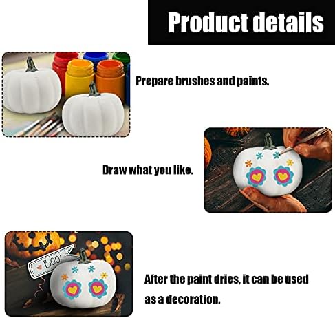 CCINEE 12PCS White Foam Pumpkins for Halloween Decorations