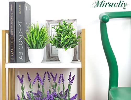 Miracliy 4 Pack Artificial Plants for Indoor Decor