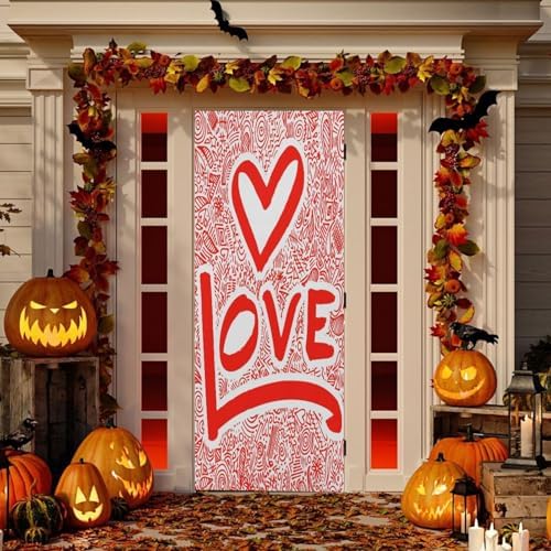Susiyo Doodle Valentine Halloween Door Cover