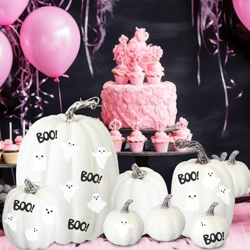 Chunful 8 Pcs Assorted Foam Pumpkins with Paint Set