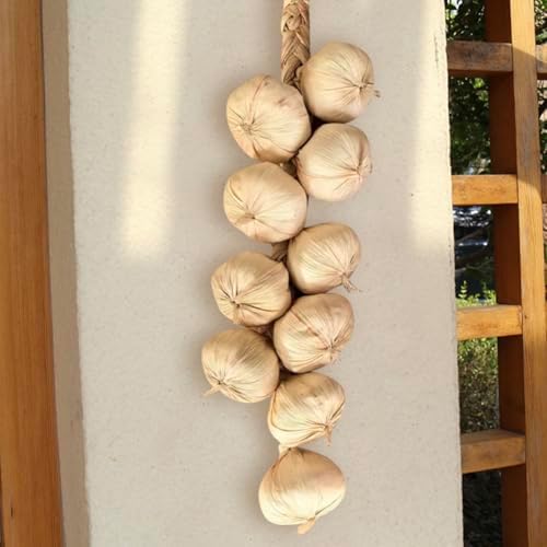 4 Strings Artificial Garlic Hanging Decoration Props
