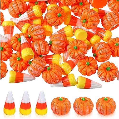 Wettarn 120 Pcs Halloween Resin Candy Corn Decor