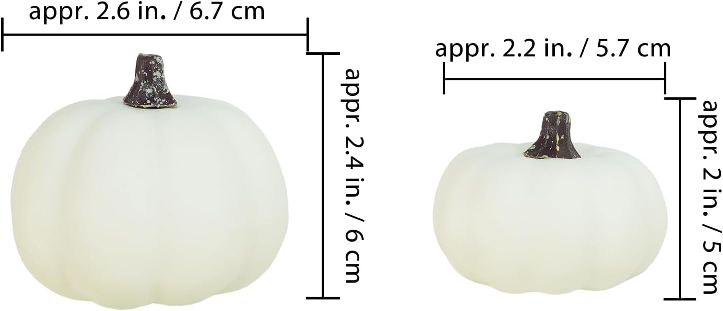 Winlyn 48 Pc White Artificial Pumpkins Fall Decor