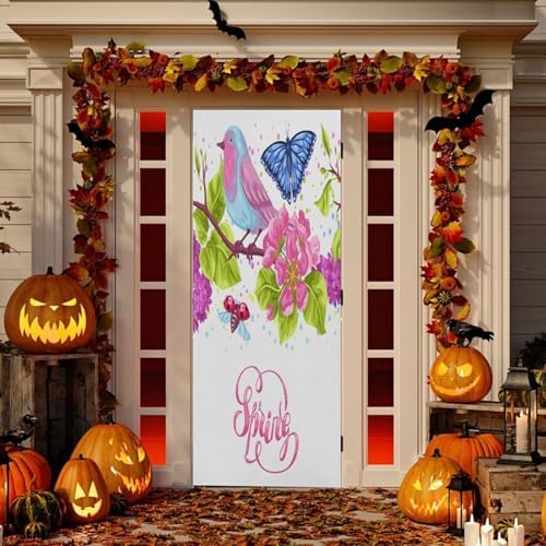 Susiyo Robin Birdie Butterfly Halloween Door Cover