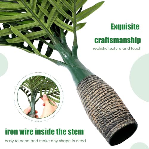 Jexine 4 Pcs 16 Inch Artificial Palm Tree Set
