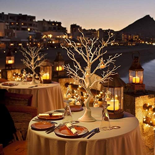 Sziqiqi White Artificial Tree Centerpiece for Weddings Parties Christmas
