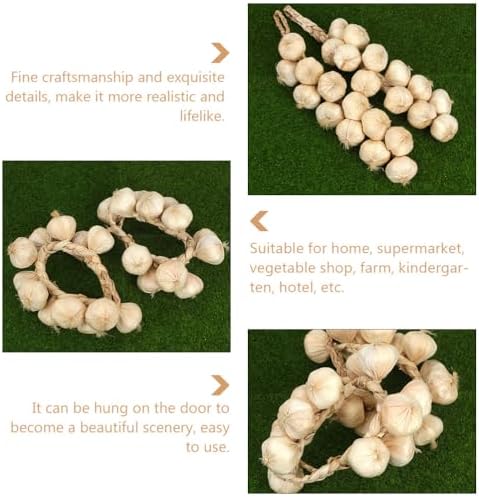 VICASKY 3pcs Artificial Garlic Strings Decor