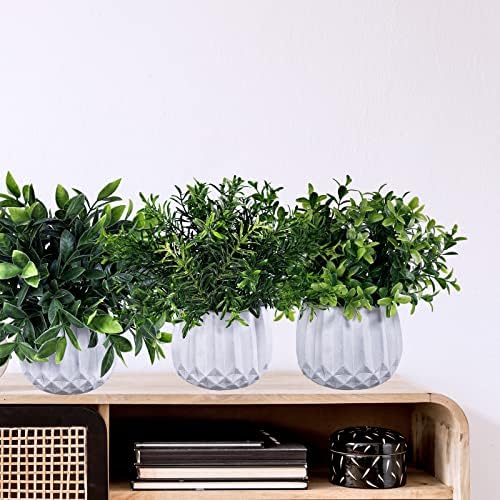 Winlyn 3 Pcs Artificial Potted Plants Set